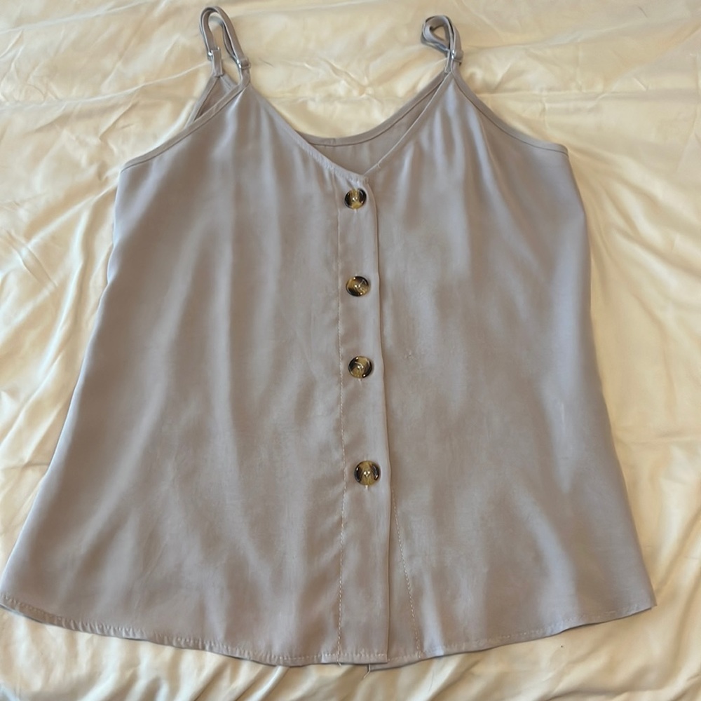 Tan/gray tank top